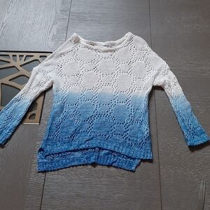 Kidpik Blue and White Knit Sweater